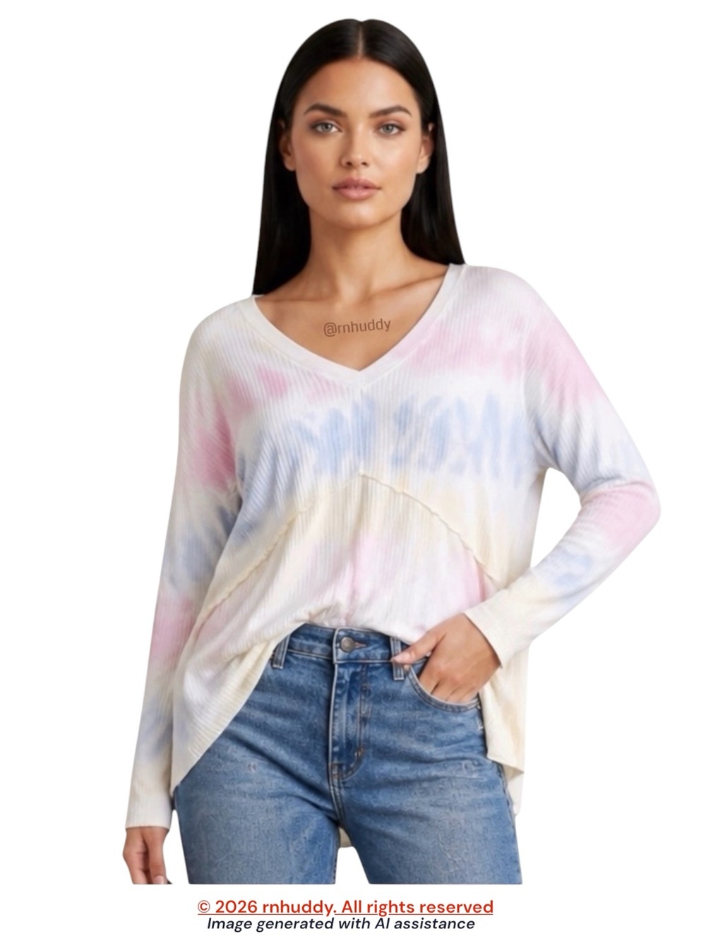 POL S tie dye babydoll top